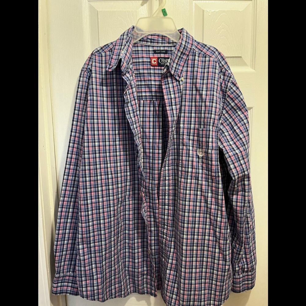 Chaps plaid long sleeve button down